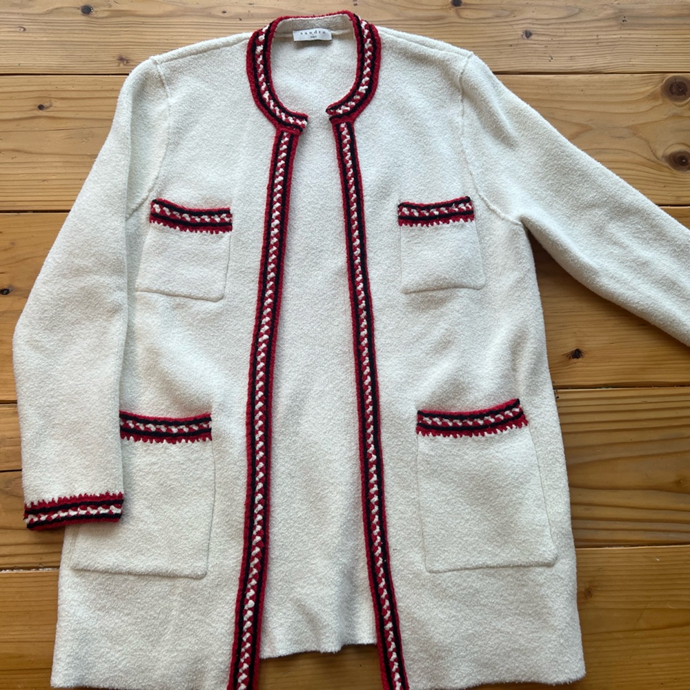 Size 2
White with red trim